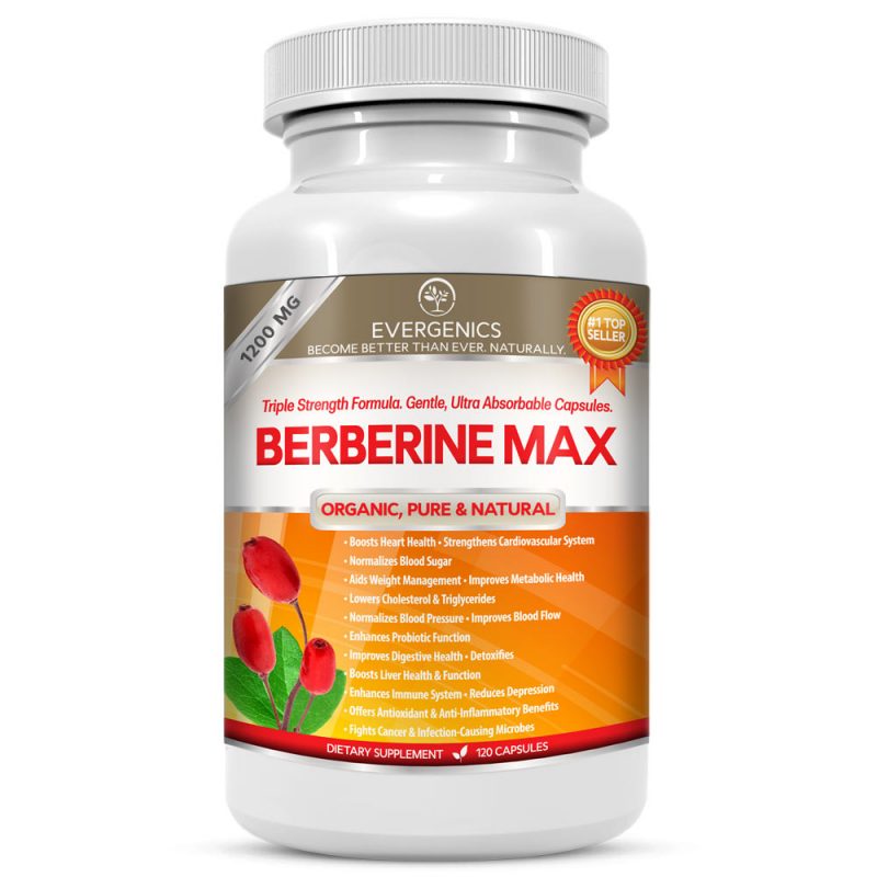 Berberine Max HCl 1200MG Organic Formula for Adults Evergenics Health